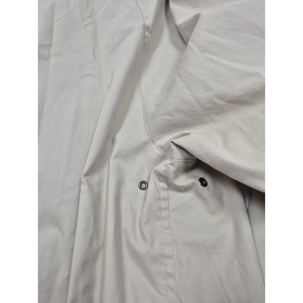 Burberry Coat Mens 46 Beige Cotton Rain Mac Nova Check Lined Classic Trench